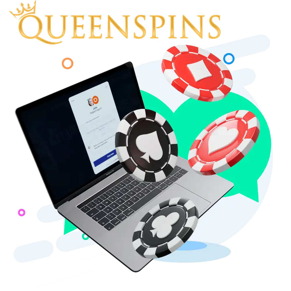 The support team at QueenSpins answers customer questions 24/7, real-time betting is available, and data security is guaranteed.