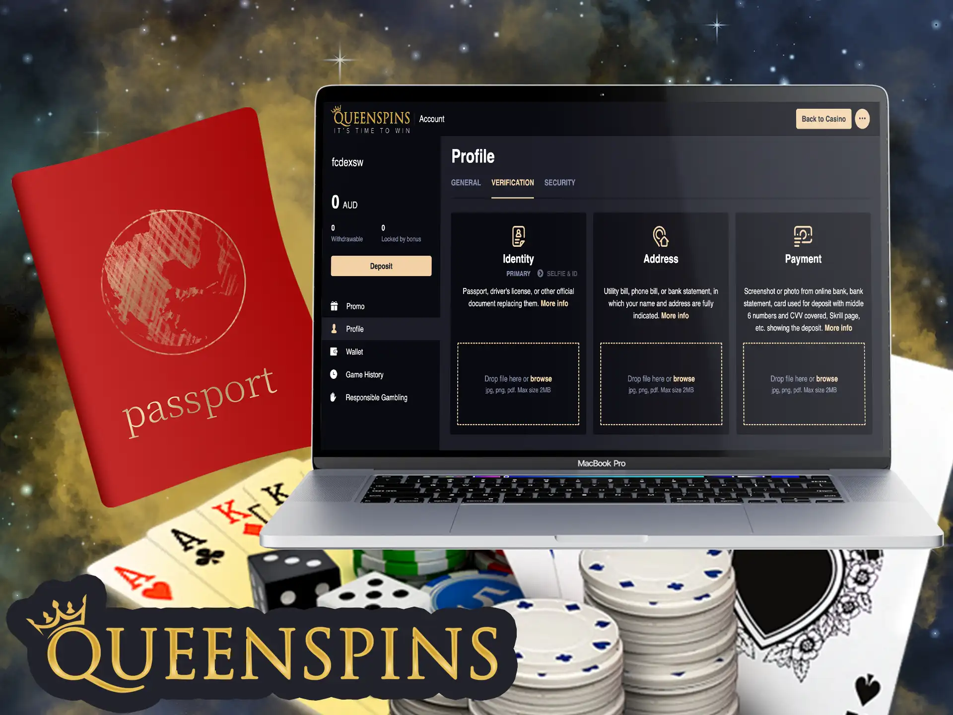 At QueenSpins Casino you have to go through the identity verification procedure like at all the top ones.