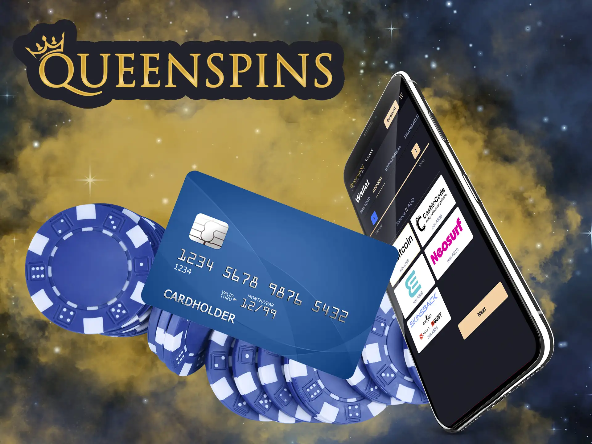 Get quick withdrawals as well as generous bonuses at QueenSpins.